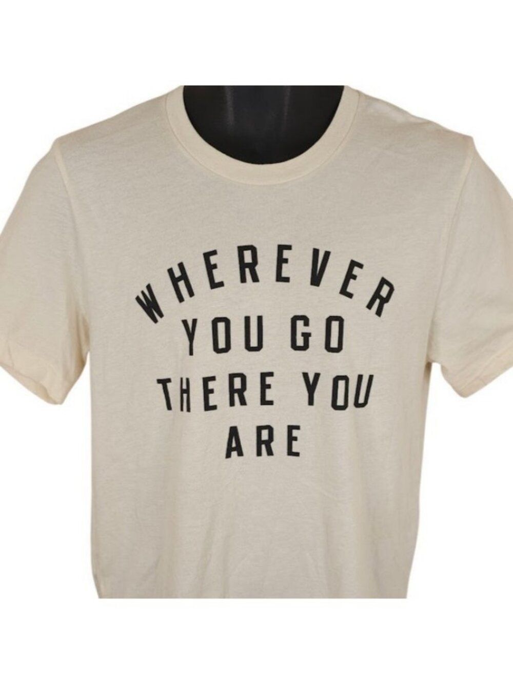 Matt Nathanson T Shirt Mens Size Medium Cream Wherever You Go There You Are
